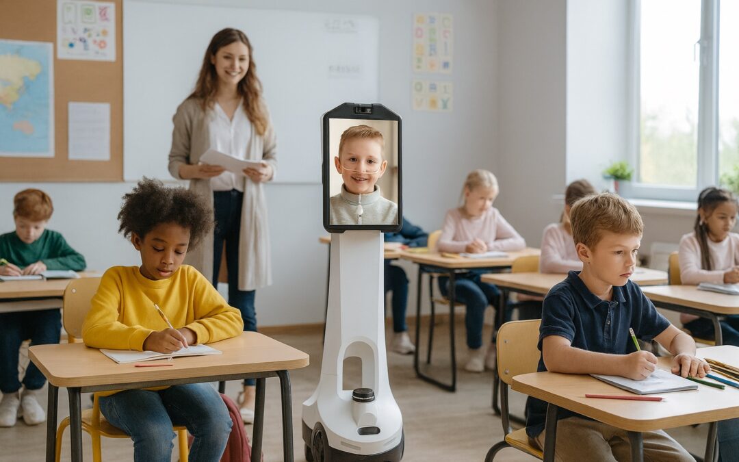 telepresence robot in school for remote students