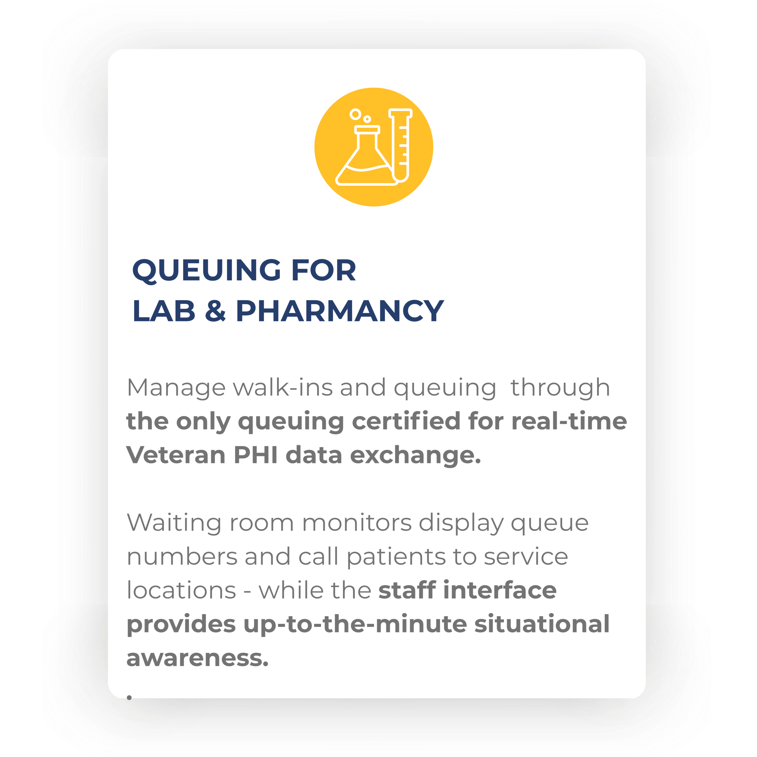 Queuing for Lab & Pharmacy