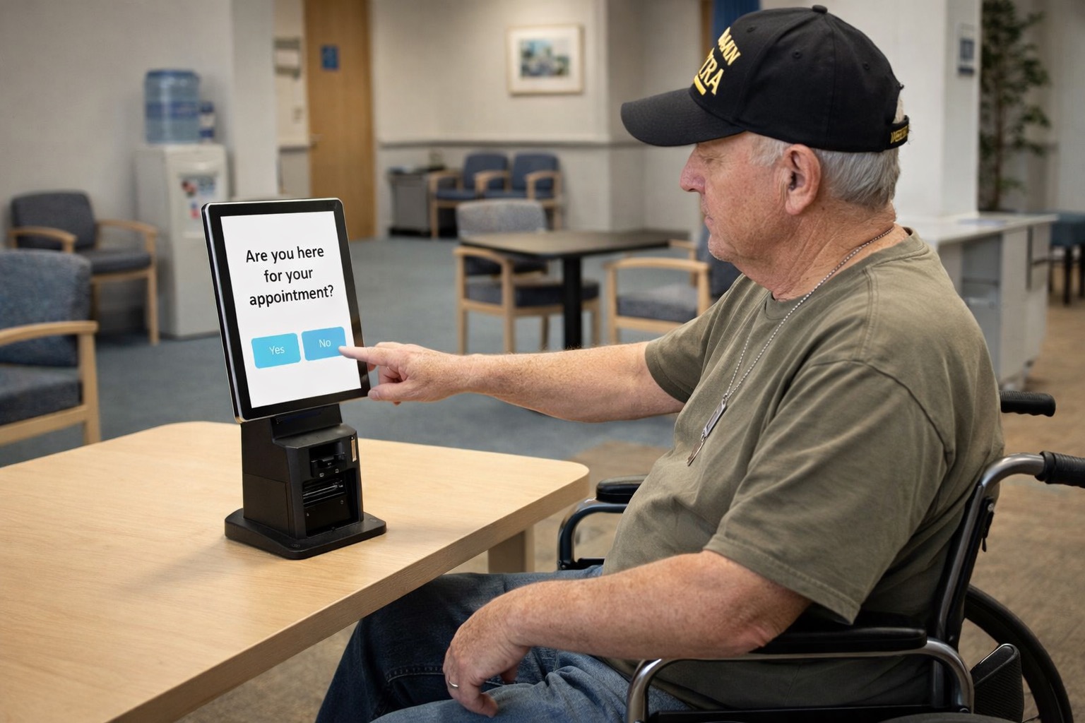 Veteran checks in on VetLink.